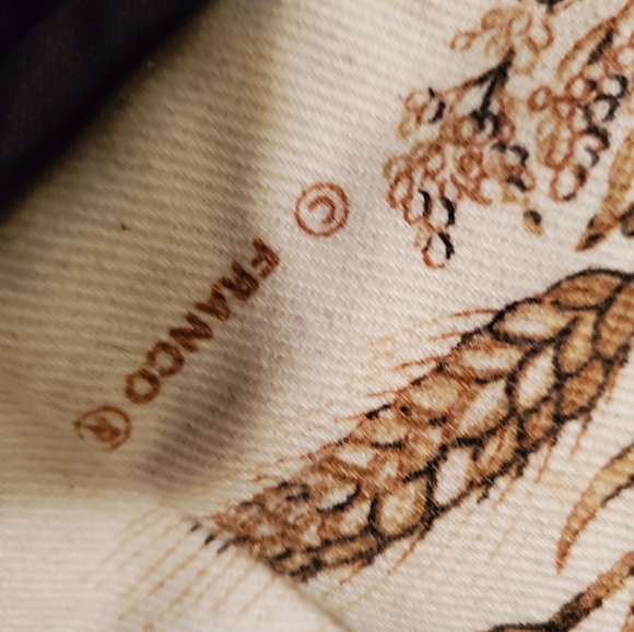 Vintage Potholder Brown Orange Wooden Hoop - Picture 3 of 6